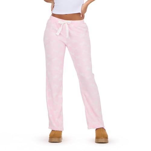 Forever 21 Calça feminina de pelúcia para dormir, rosa, GG