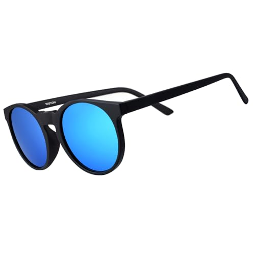 Image of WISTON Polarized Round Sunglasses for Women & Men,Running Sunglasses Retro Classic UV400 Protection TR Frame Lightweight 8107