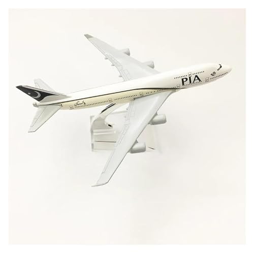 Modelo de avión Boeing 747 Pia Airlines escala 1:400 con soporte expositor 5