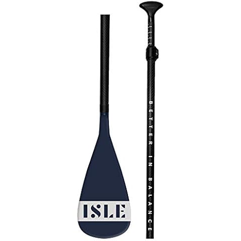 ISLE SUP Paddle (Adjustable 67-83") — 2-Piece Carbon Shaft w/Nylon Blade for Paddle Boards Cover