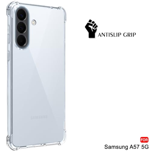 Image of TheGiftKart Back Cover for Samsung Galaxy A57 5G Case | Crystal Clear Soft Shockproof Case | Cushioned Edges for Ultimate Protection Galaxy A57 Back Cover (TPU, Transparent)