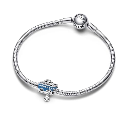 Pandora Anchored Cruise Ship Charm - Compatible Moments Bracelets - Jewelry for Women - Gift for Women in Your Life - Made with Sterling Silver & Enamel, No Gift Box4