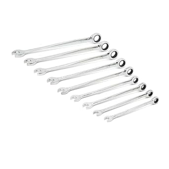 GearWrench 85898 9 Piece X-Beam Ratcheting Combination Wrench Set SAE