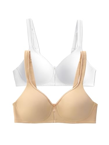 Image of Vanity Fair Women's Bra with 2-Way Convertible Straps, Body Caress Full Coverage, Lightly Lined Cups Up to Dd