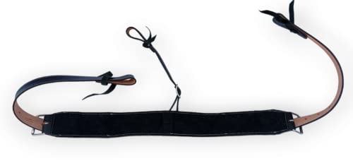 Wembils Horse Western Leather Complete Flank Cinch Set Rear Flank Back Cinch Girth Saddle Billets Tack Horse Cinches (Black) #TOP2