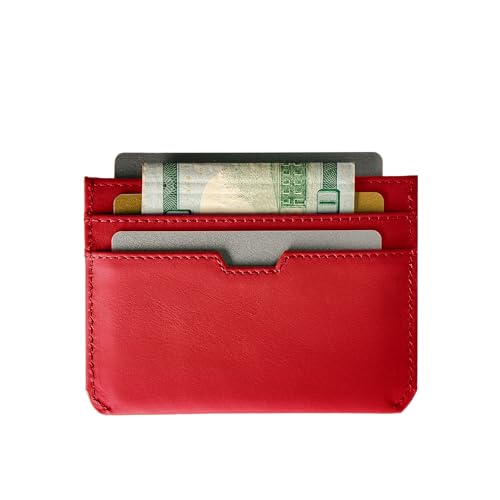 Image of Vaultskin MOORGATE Slim Card Holder - Minimalist Leather Wallet with RFID Blocking, Front Pocket Credit Card Case for Men & Women