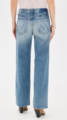 MOTHER Women's Petite Lil Dodger Button Sneak Jeans3