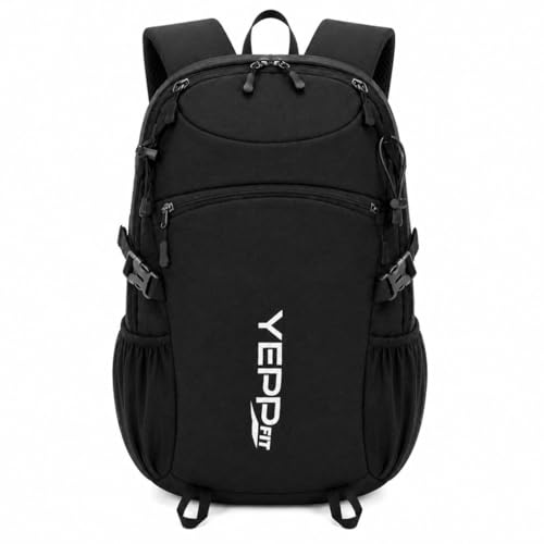 Mochila 24L Leve Resistente Academia Camping Trilha Viagem com Apito Masculina Feminina (Preto)