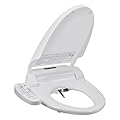 LINKLIFE Electric Toilet Seat Bidet With Warm Water, Air Drying, Heated Seat, Self-Cleaning Nozzle, Temperature Adjustable - White (Elongated)