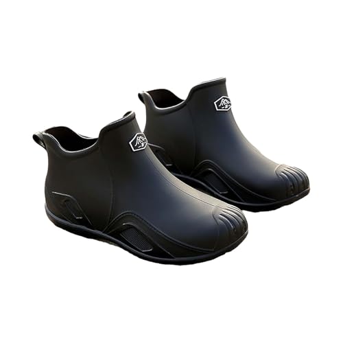 Botas de agua para mujer, botas de lluvia de verano, botas cortas de lluvia para hombre, botas de lluvia de goma, impermeables, botas de equitación modernas, monocolor, botas cortas antideslizantes