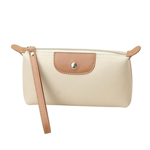 Wallet Long Large Capacity Clutch Bag Light Fashion Versatile Zipper Hand Coin Purse(White)