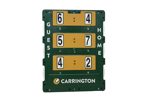 Indicador de Puntuación para Tenis Carrington - Tablero de Visualización en uPVC Resistente a la Intemperie - Negro/Naranja - Alemán/Inglés/Francés - 60 x 46 cm miniatura 1