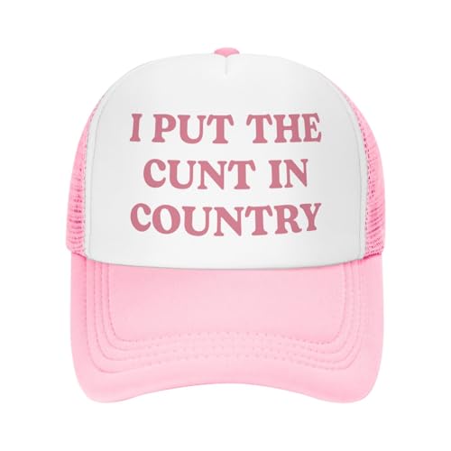 Image of Funny Trucker Hats for Women Hot Pink Funny Gag Baseball Cap for Girls Women Men Hat