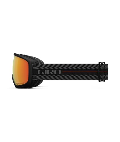 Image of Giro Ringo Snow Goggles - Black Tech, Vivid Ember | Ski & snowboard goggles for men & women; pairs with snow helmets; VIVID contrast lens; unisex One Size fit