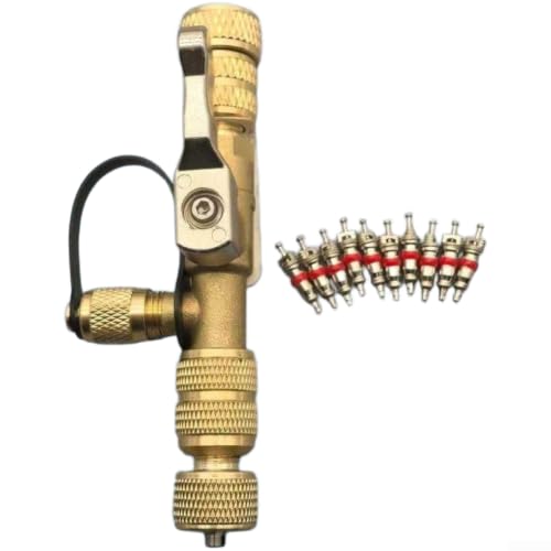 Removedor de núcleo de válvula profesional para aire acondicionado, herramienta de instalación magnética de aluminio de 1/4 5/16 pulgadas compatible con unidades R22 R32 R410 (A)