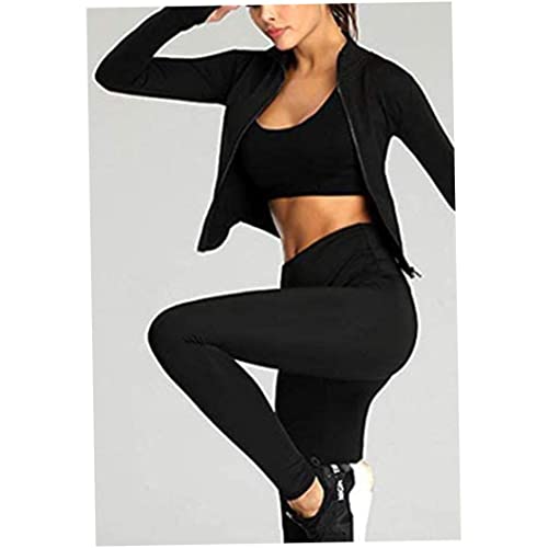 Banziaju Women Gym Jackets, Long Sleeve Gym Jackets Full Zip Running Jacket With Thumb Holes, Absorbent and Quick Drying - Image 3