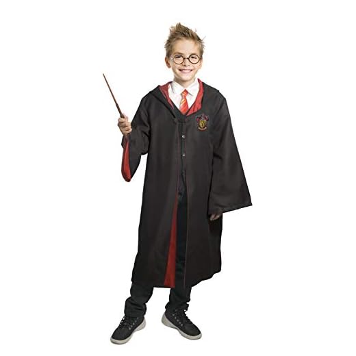 Ciao-Harry Potter Deluxe Disfraz niño Original (Talla 7-9 años) con Emblema Bordado y Varita, Multicolor, (11728.7-9)