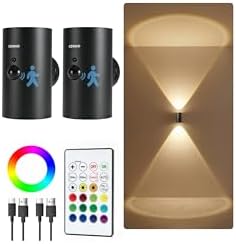 EZVALO Motion Sensor Wall Light, 4000mAh Rechargeable Battery Ope...