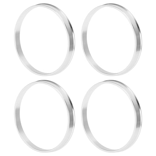 TUCKBOLD Car Wheel Hub Centric Rings Durable Wheels Center Shaft Shock Absorbing Hubrings Silver Tone 4 Pcs OD 83.1mm to ID 78.1mm Aluminum Alloy