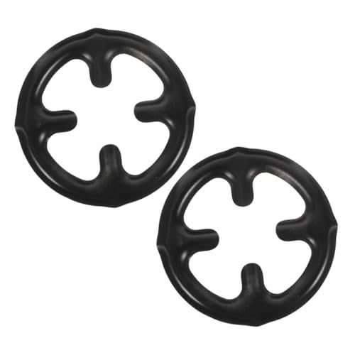 Happyyami 2個 摩??用高耐久性ガスコンロリング 安定した滑り止め付きコーヒーポットホルダー 耐熱鉄製五徳 家用調理器具スタンド