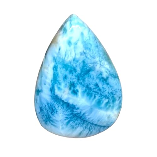 Larimar en cabochon poire pour créer vos colliers de vacances et bijoux d'été