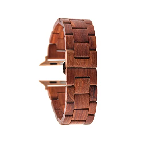 EdwardKwok Natural Hardwood Apple Watch Band — Red Sandalwood Gold