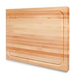 CONSDAN Hard Maple Wood Cutting Board for Kitchen, USA Grown Hardwood, 16 x 12, with Invisible Inner Handle, Prefinished with Food-Grade Oil, Suitable for Kitchen Edge Grain, 1-1/2' Thick