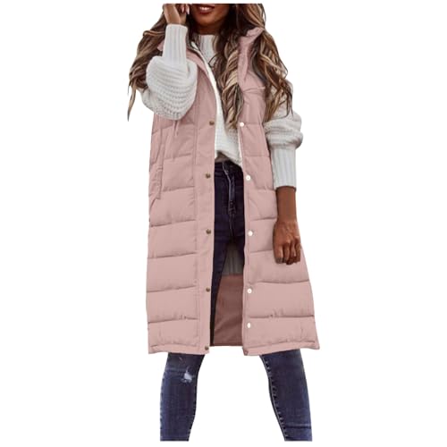 Gilet long élégant et chaud manteau matelassé femme pour affronter le froid hivernal