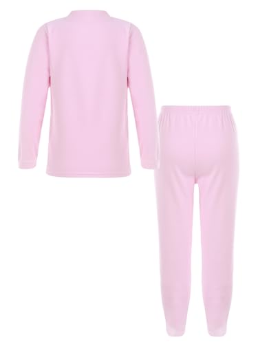 easyforever Kids Boys Girls Thermal Underwear Set Fleece Lined Base Layer Top & Bottom Long Johns Set2