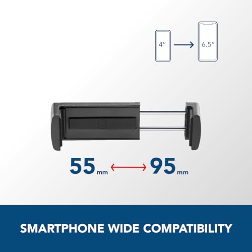 cellularline - Spin Mirror - Universale - Supporto Porta Smartphone da Auto - Montaggio Telefono a Pinza - Aggancio allo specchietto retrovisore - Nero - 3
