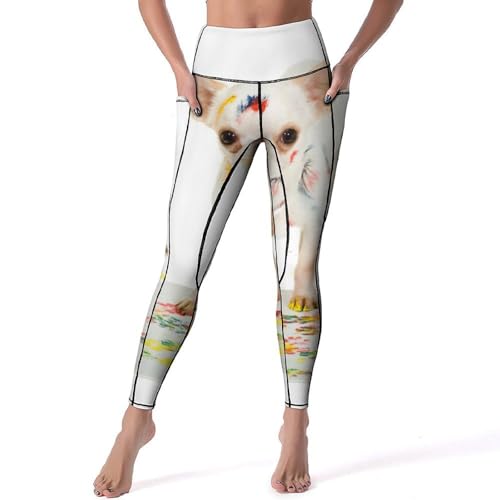 Legging femmes taille haute gainant pantalon de sport anti-glisse pour yoga et fitness s