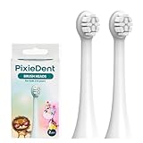 PixieDent Lion Superhero/Sweet Giraffe Tipps für Schallzahnbürsten für Kinder 2 Stück Weiche Bürsten Alter 3-6 Jahre