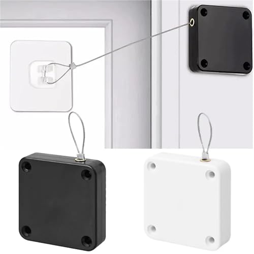 Cierrapuertas automático con cordón de 1000g para exterior e interior negro 3
