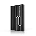 Pompeian 2TB Externe Festplatte, Ultra Thin Portable Hard Drive Storage Universal Usable, Aluminium Housing (Black)