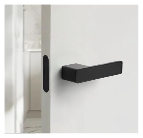 Manija puerta dormitorio interior con cerradura de aluminio modelo B 2