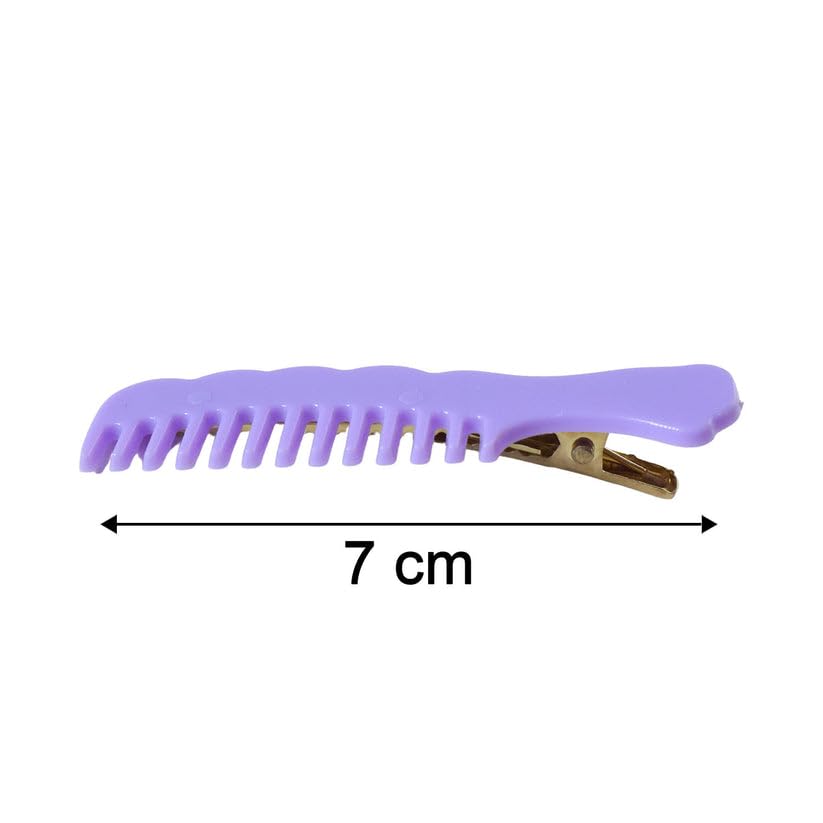 Image of Comb Shaped Hair Clips Set for Women and Womens, Stylish Decorative Comb Style Hair Pins for Daily Wear, Office, College and Party Styling, Pack of 24 Pieces