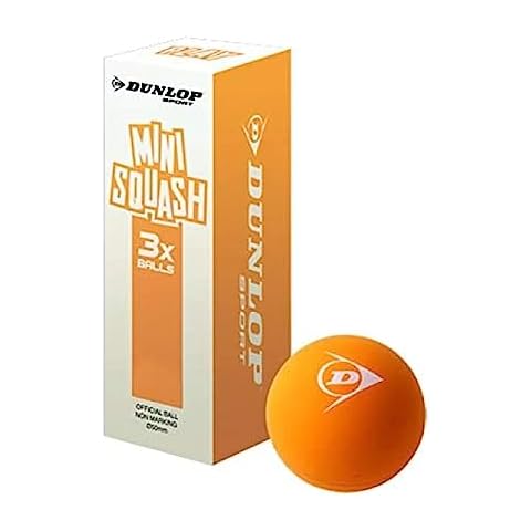 Dunlop Sports Mini Squash Ball, Orange, 3-Ball Pack Cover