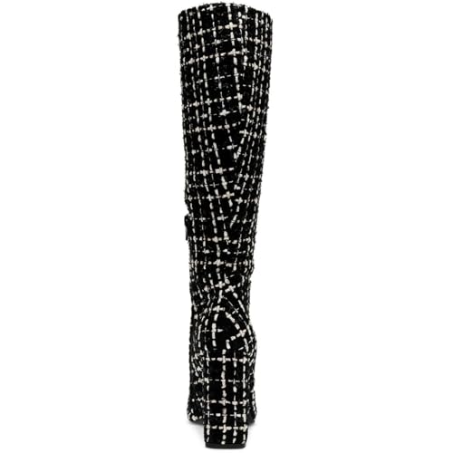 Steve Madden Women's Ally Knee High Boot, Black Multi, 6
