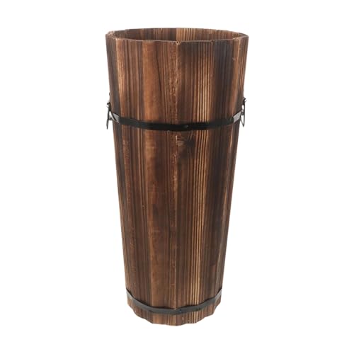 Soporte para paraguas, gran capacidad para almacenamiento de madera, cubo de almacenamiento para paraguas para interior | para bastón y bastón de caminata interior, exterior, entrada, pasillo, patio o