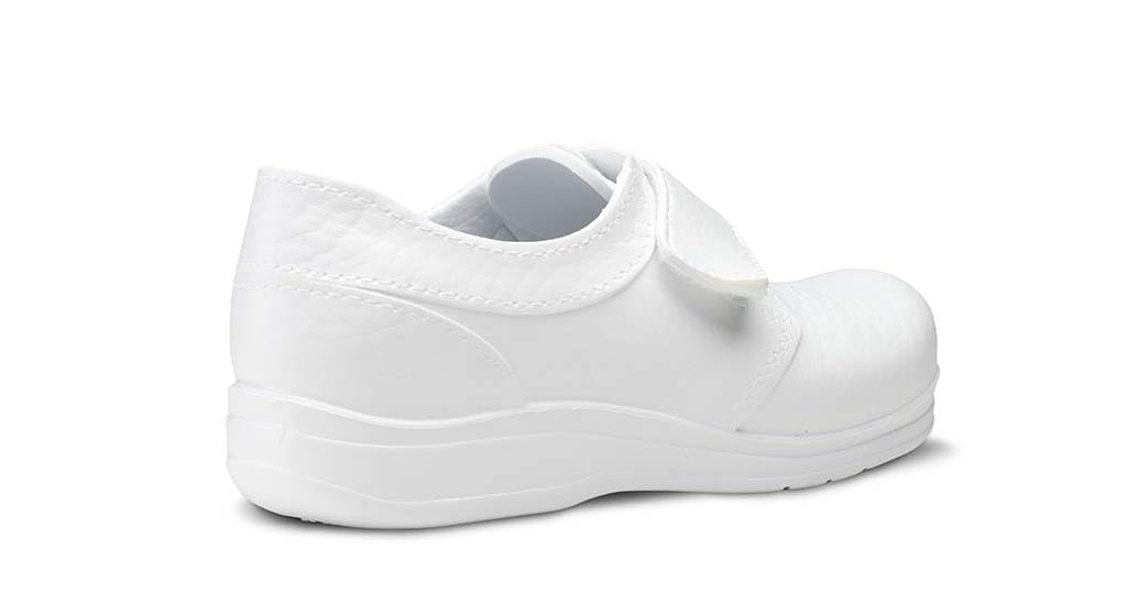 FELIZ CAMINAR - Zapato Sanitario Flotantes con Cierre Ajustable Blanco, 37