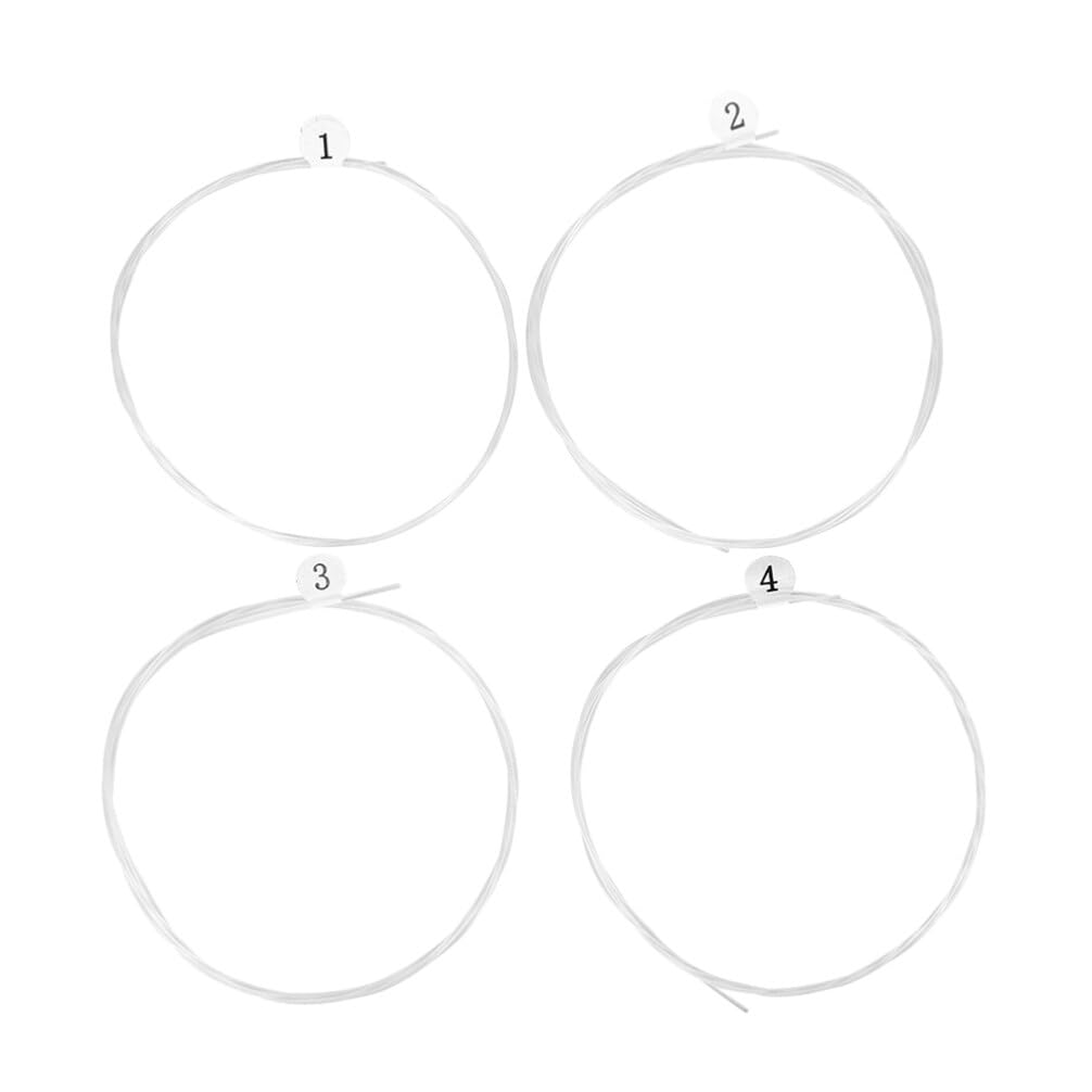Vaguelly4Pcs Transparent Ukulele String Replacement Ukulele Nylon String Lasting Ukulele Music Wire