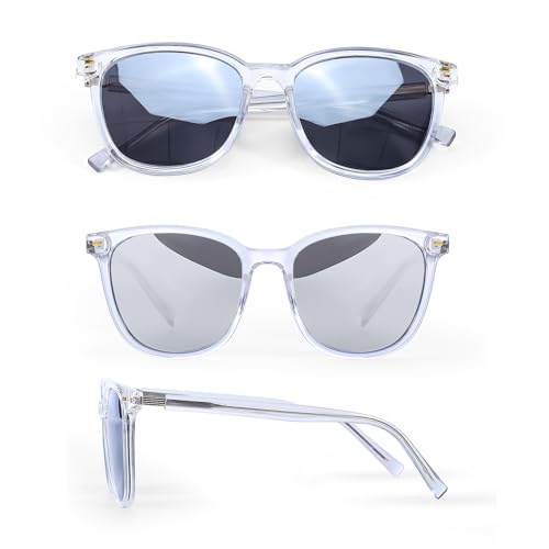 SIPHEW Polarized Womens Oversized Sunglasses - Fashion Mirrored Sunglasses w UV Protection for Women Beach Eyewear2