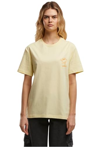 T-shirt femme Merchcode jaune idéal pour vos terrasses ensoleillées et sorties