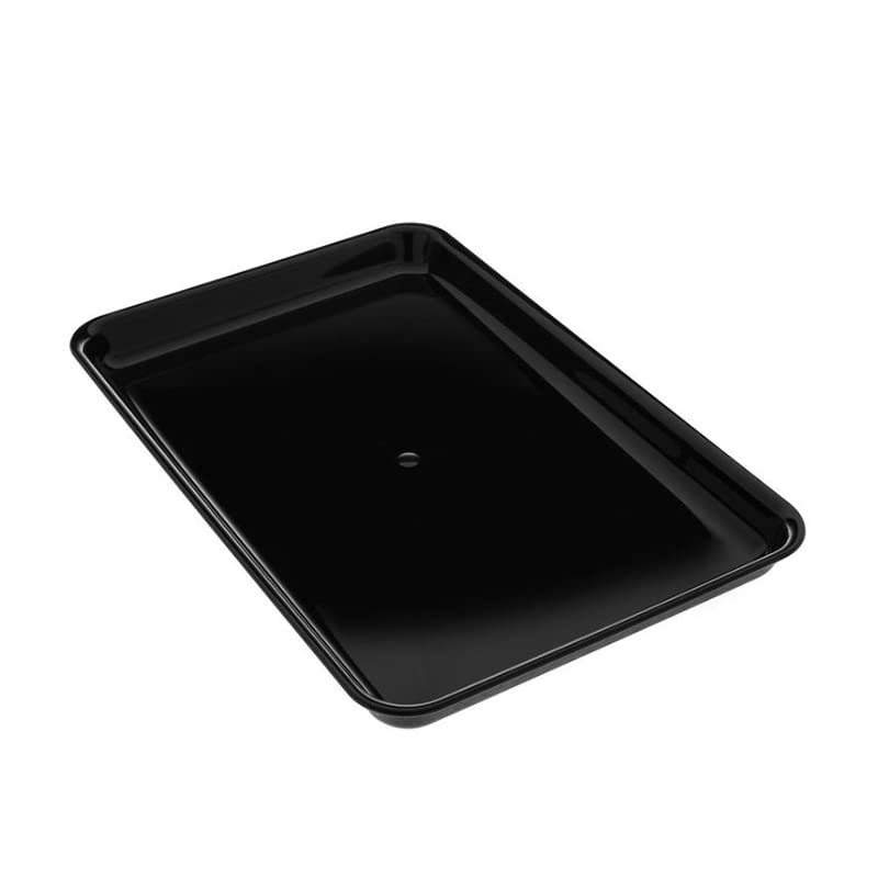Virsus Vaschetta da banco rettangolare Formato A5 misura 44x29 cm, colore Nero, bordo Stondato, Contenitore Vassoio da esposizione per alimenti per Macelleria, Salumeria, Gastronomie (Altezza 2,6 cm)