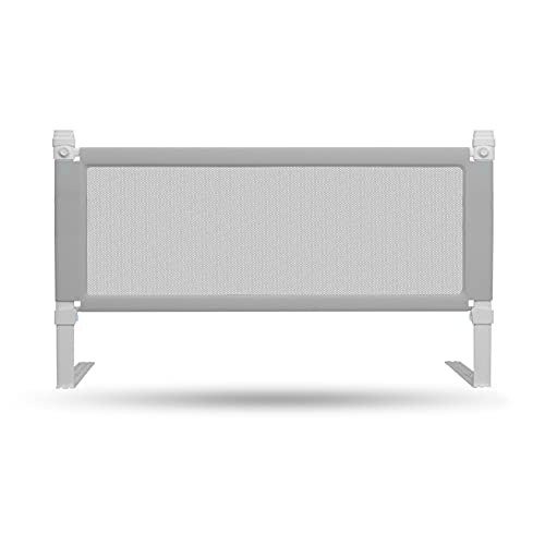 barrera cama Shuai- Paño De Oxford Niño Barandilla De Seguridad Plegable Y Portátil para Cama Alta Adecuado para Cama De Madera Maciza Cama para Niños Cama Doble Gris(Size:Length 2.0m+2.2m+2.2m) Cover