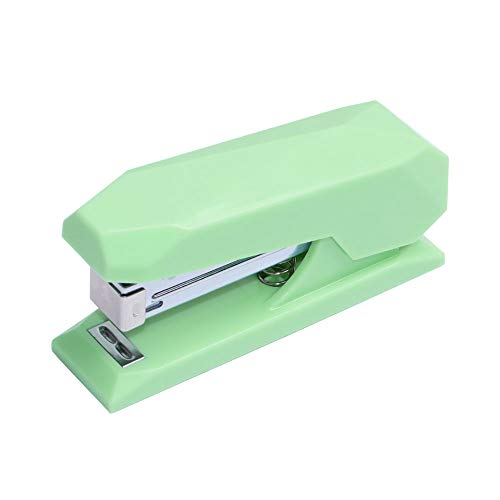 MultiBey Creative Green Metal Stapler Staples Cute Pink Cover Non-Slip Base Stationery Wholesale (Green)