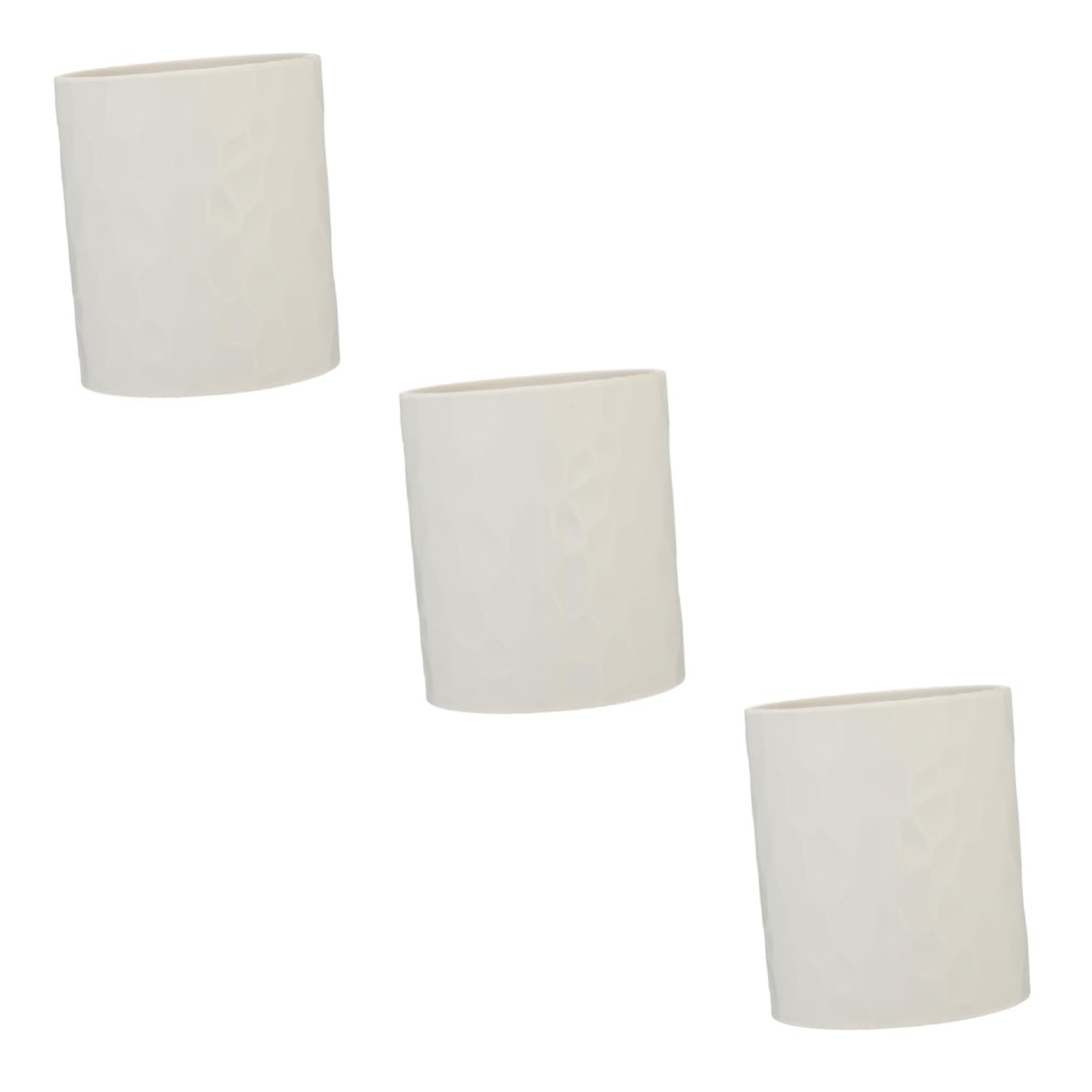 Rangement de bureau en silicone Lurrose, set de 3 pots de papeterie au design minimaliste