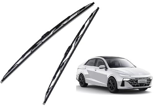 Image of Auto Hub Car Wiper Blade Compatibility with Hyundai Verna (Model - 2023-Till Date) Windshield Car Wiper Blade Size D-24,P-18