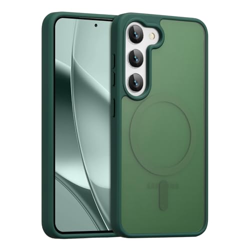 RALEAVO Magnetisch Hülle für Samsung Galaxy S23, Kompatibel mit MagSafe HandyHülle, Stoßfest Schutz Dünn Transluzente Ma...