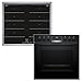 Produktbild Bosch HND619LA61 Einbauherd-Set, Bestehend aus HEG517BB4 Herd, 60 x 60 cm, 3D Heißluft, Hydrolyse, LED Display, Pizzastufe & NXX645CB5E Induktionskochfeld, Flex Induction, Edelstahlrahmen